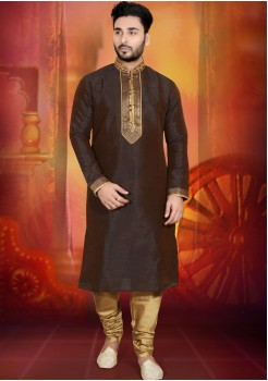 DARK BROWN MENS KURTA SET